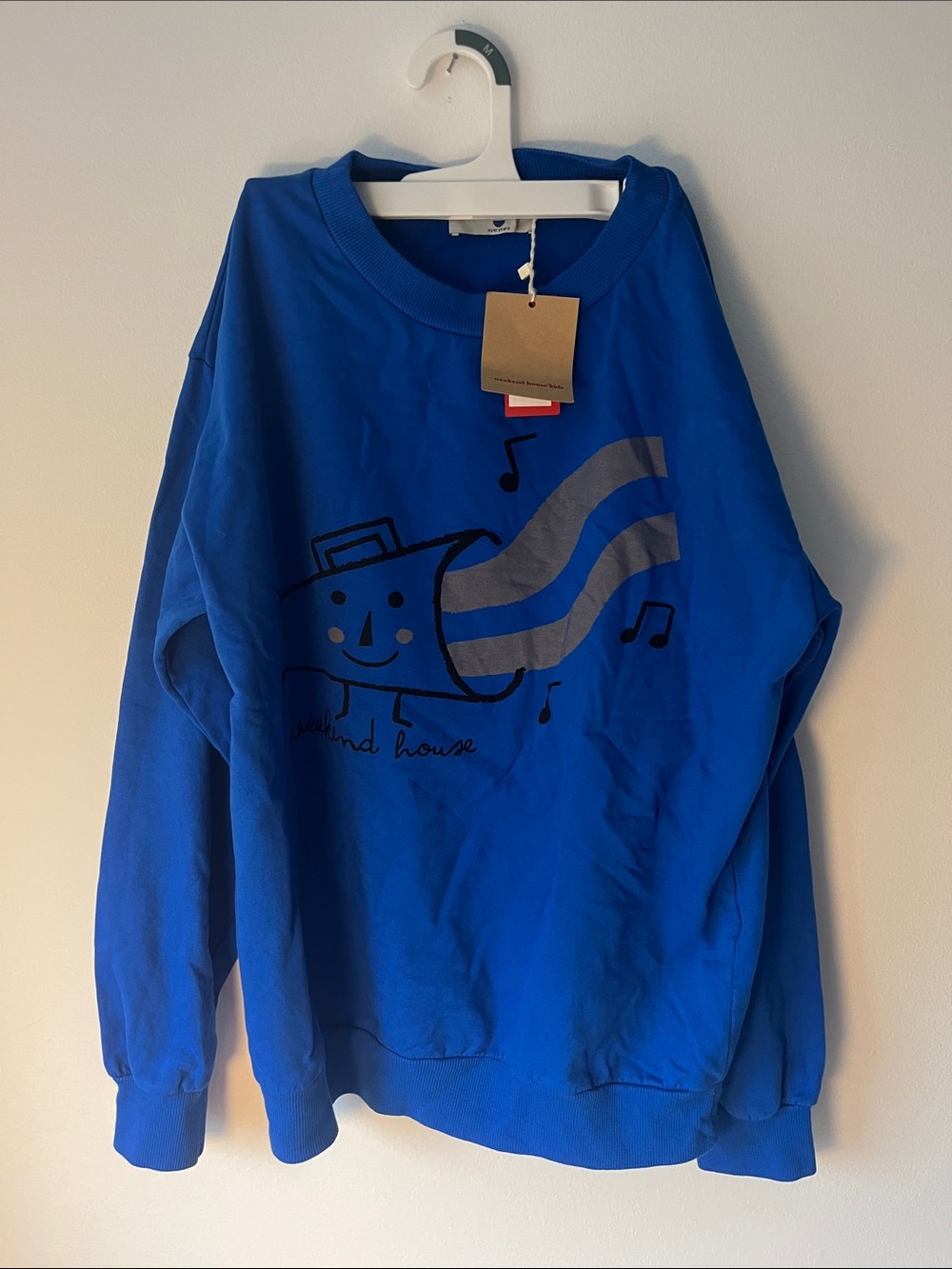 Weekend House Kids oversized blue sweatshirt